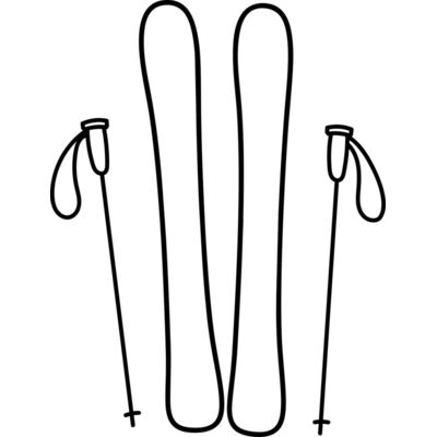 Ski Board and Poles 2 Thumbnail