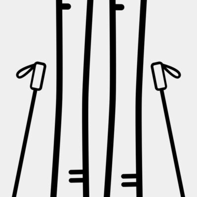 Ski Board and Poles Thumbnail