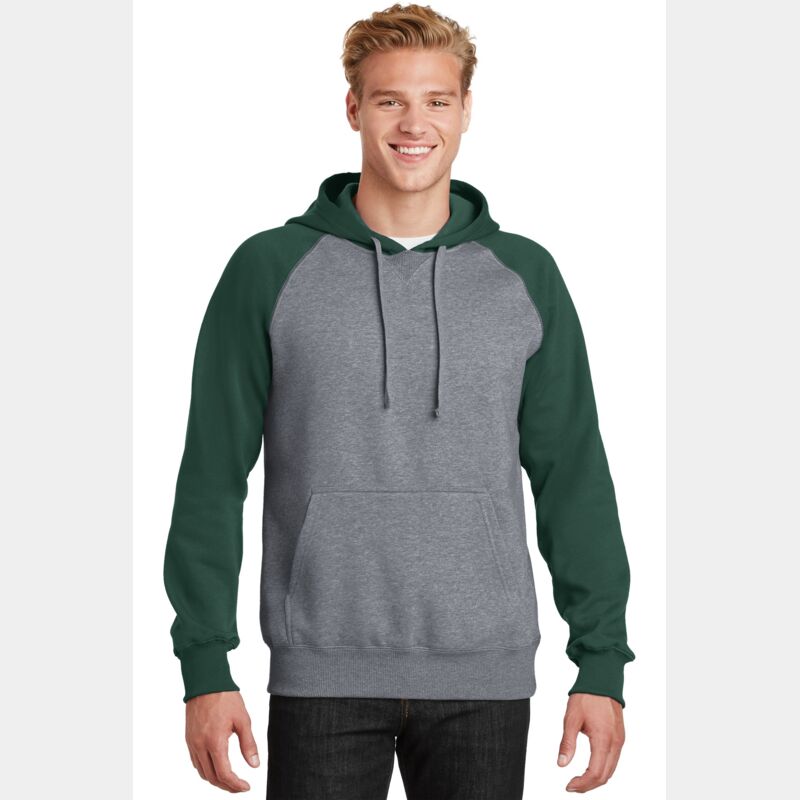 Raglan Colorblock Pullover Hooded Sweatshirt Thumbnail