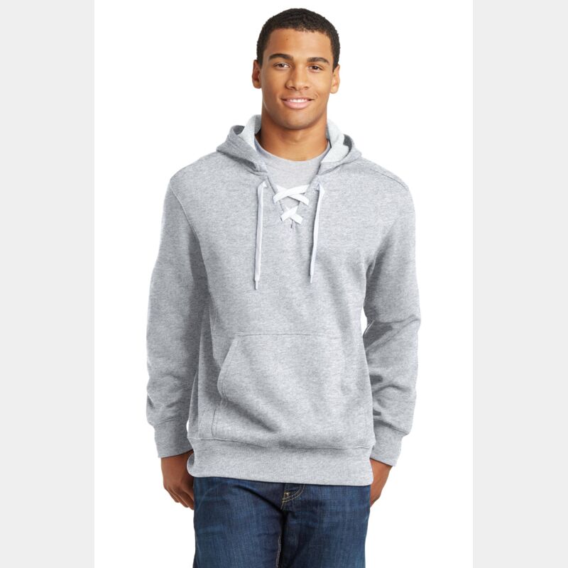 Lace Up Pullover Hooded Sweatshirt Thumbnail