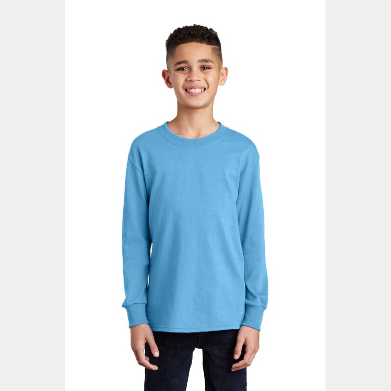 Youth 5.4oz Cotton Long Sleeve T-Shirt Thumbnail