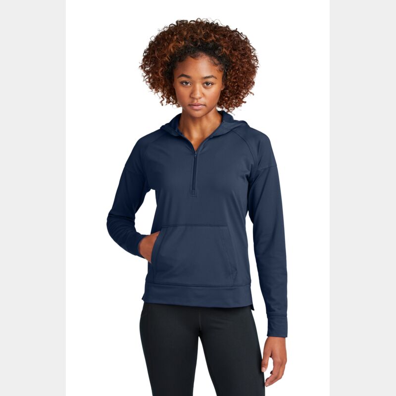 Ladies Sport Wick ® Stretch 1/2 Zip Hoodie Thumbnail