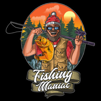 Fishing Maniac - Unisex Premium Cotton Long Sleeve T-Shirt Design