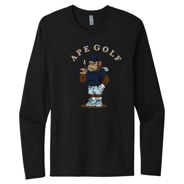 Ape Golf - Unisex Premium Cotton Long Sleeve T-Shirt Thumbnail