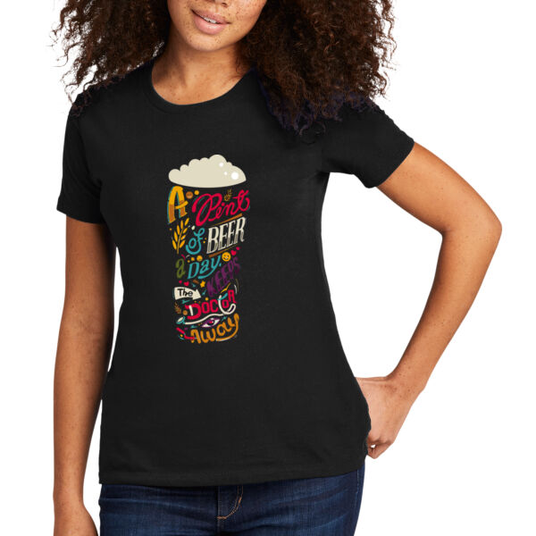 Pint Of Beer - Women's Premium Cotton T-Shirt Thumbnail