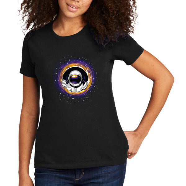 Black Hole Astronaut - Women's Premium Cotton T-Shirt Thumbnail