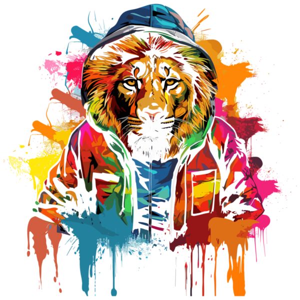 Colorful Cool Lion Thumbnail