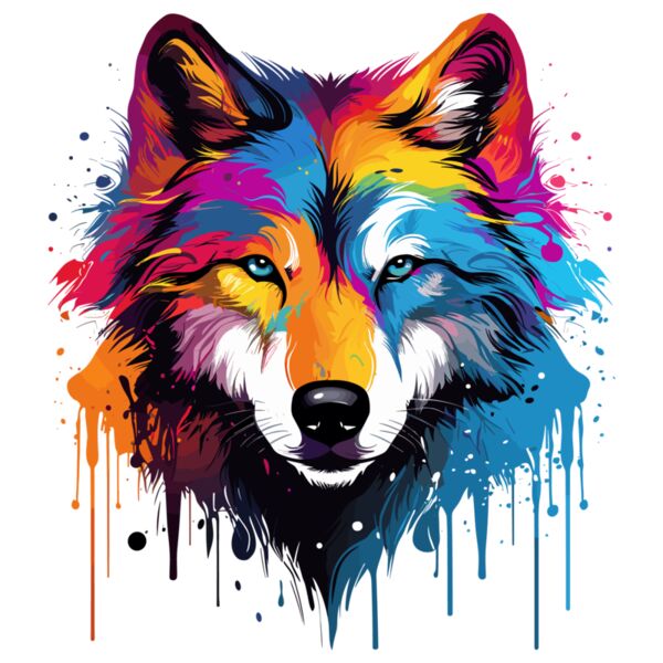 Colorful Wolf Thumbnail