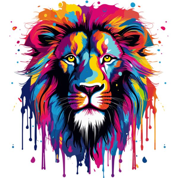 Colorful Lion Face Thumbnail