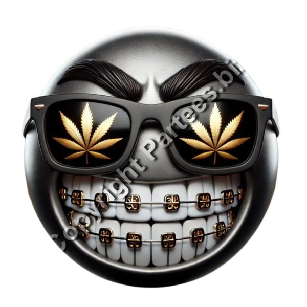 chrome-stoner-emoji-gold-weed-braces-tshirt-design.jpg Thumbnail