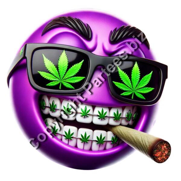 purple-metallic-stoner-emoji-cannabis-braces-tshirt-design.jpg Thumbnail